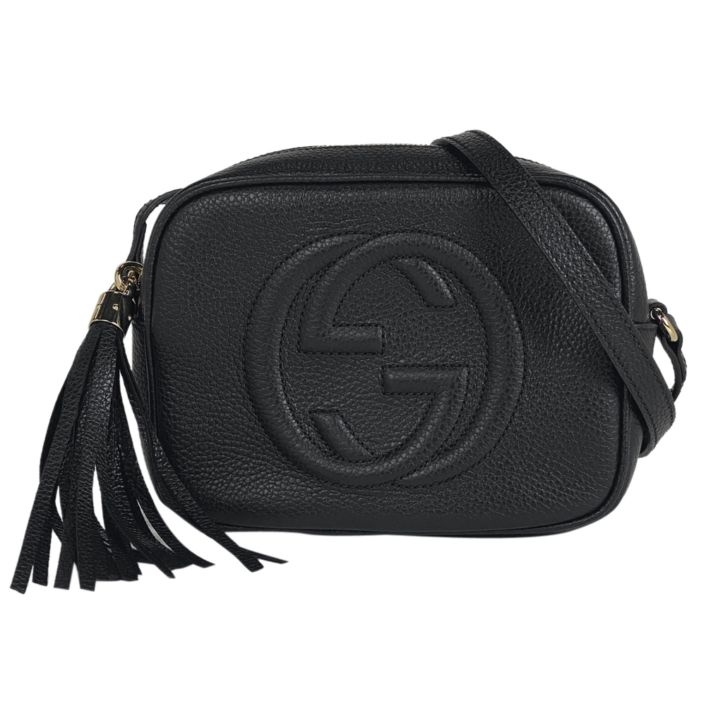 Gucci Soho Shoulder Bag Leather Black Crossbody